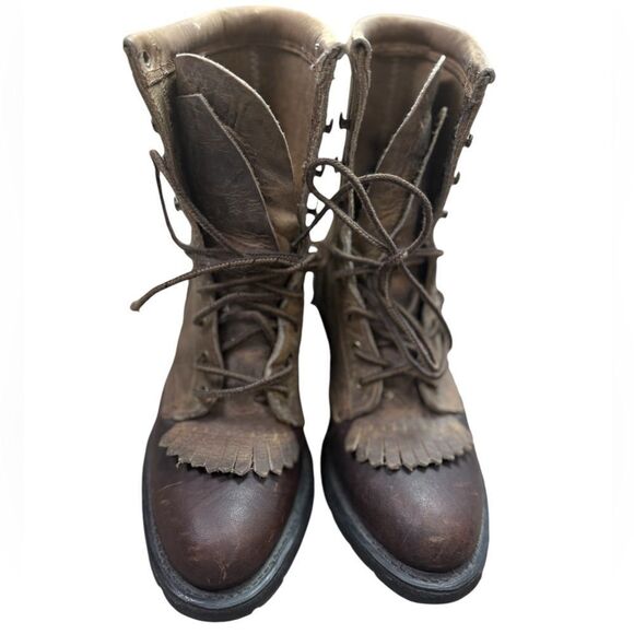 Aero Guide Leather Lace-Up Western Boot - Picture 1 of 8